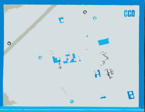 Caochangdi mapa Vektor Klipart